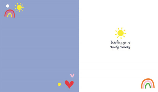 Get well card- modern sunshine and rainbows