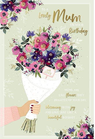 Mum birthday card - birthday flower