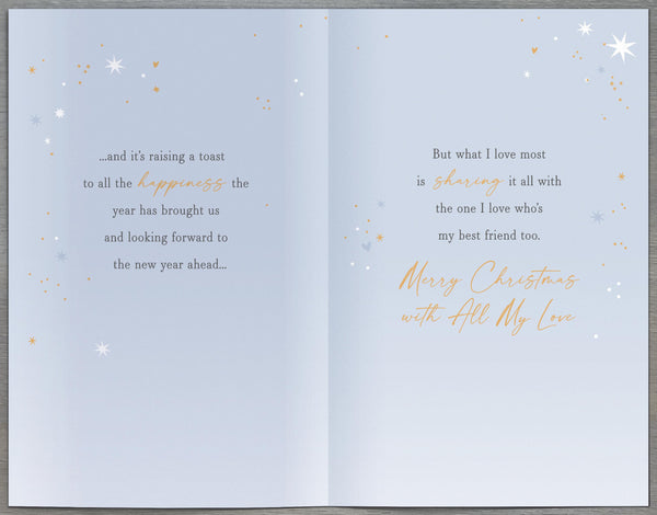 Luxury One i love Christmas card - Laser cut  design