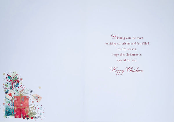 Special Friends Christmas card- Xmas presents