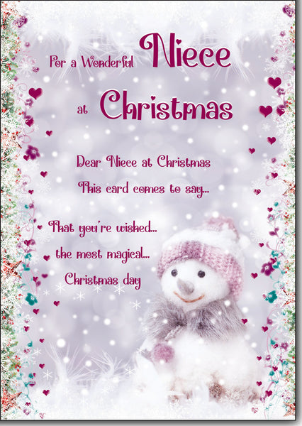 Niece Christmas card - loving verse