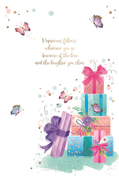 Daughter birthday card- beautiful flowers and sentimental verse
