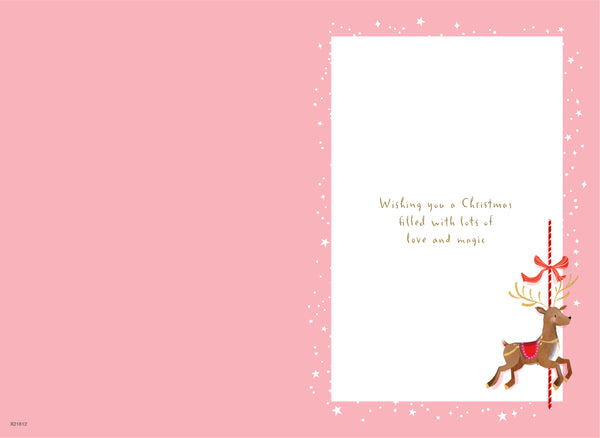 Daughter Christmas card - Christmas carousel