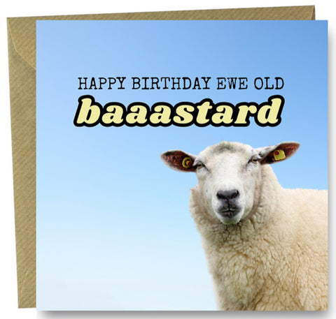 Funny Birthday card - funny sheep