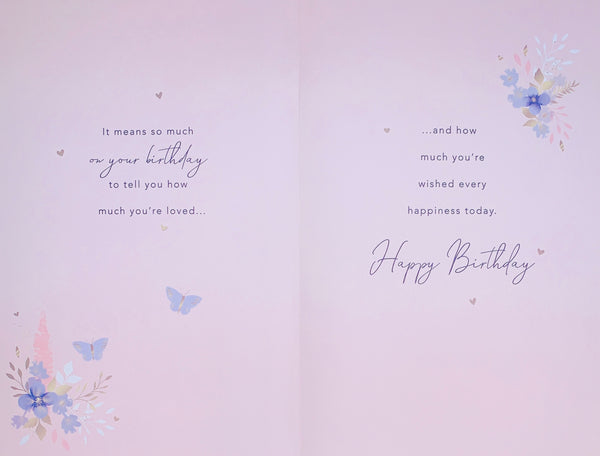 Sister birthday card - Luxury card