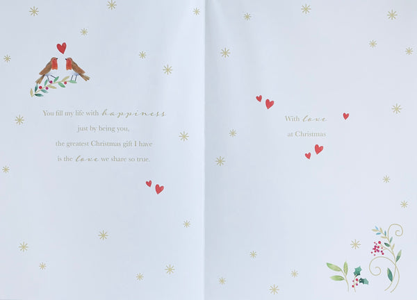 Wife Christmas card- large card