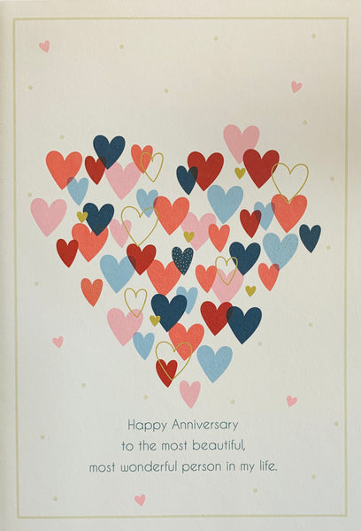 Husband anniversary card - loving hearts