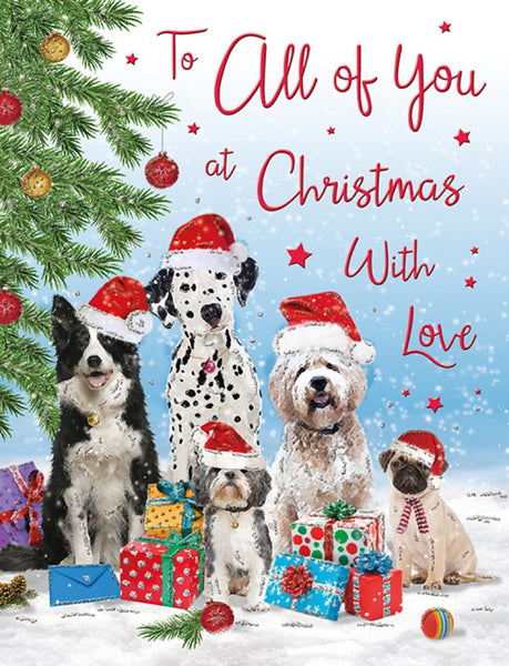 To all of you Christmas card - cute dogs