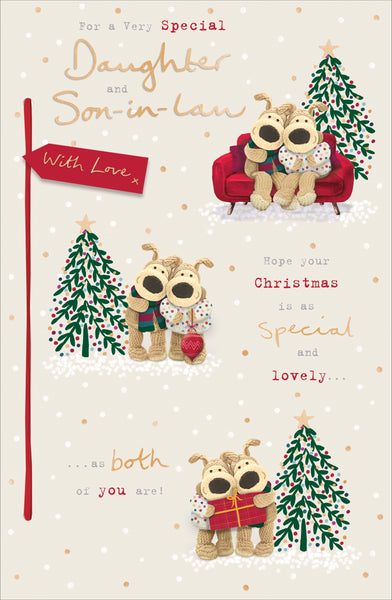 Daughter and Son-in-law Christmas card - Boofle