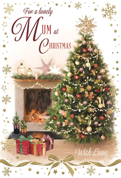 Mum Christmas card- festive home