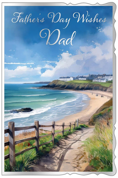 Dad Father’s Day card- seaside town