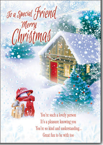 Friend Christmas card- Thoughtful verse