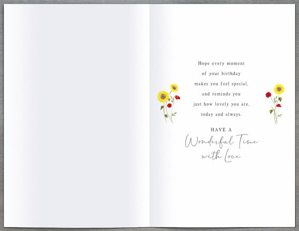 Someone Special birthday card- summer garden
