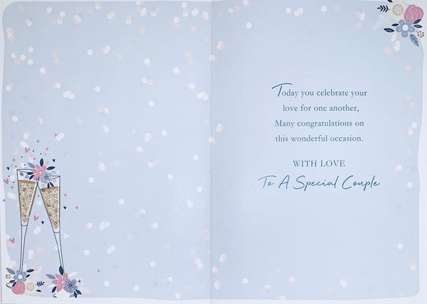 Daughter and Son in law wedding anniversary card - celebration drinks