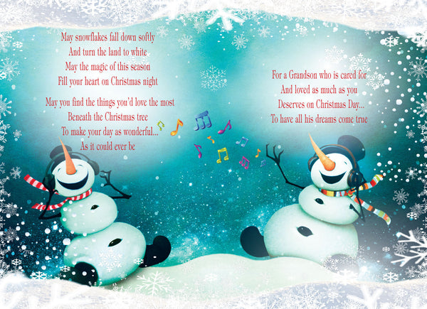 Grandson Christmas card- Sentimental verse