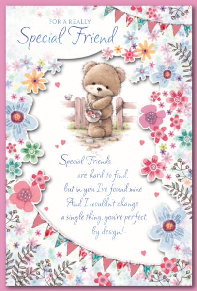 Friend birthday card - cute bear