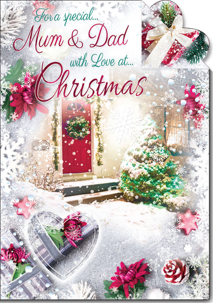 Mum and Dad Christmas card - sentimental verse