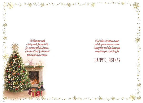 Nephew and partner Christmas card - festive home