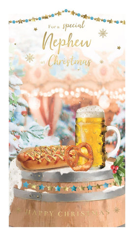 Nephew Christmas card - Christmas beers
