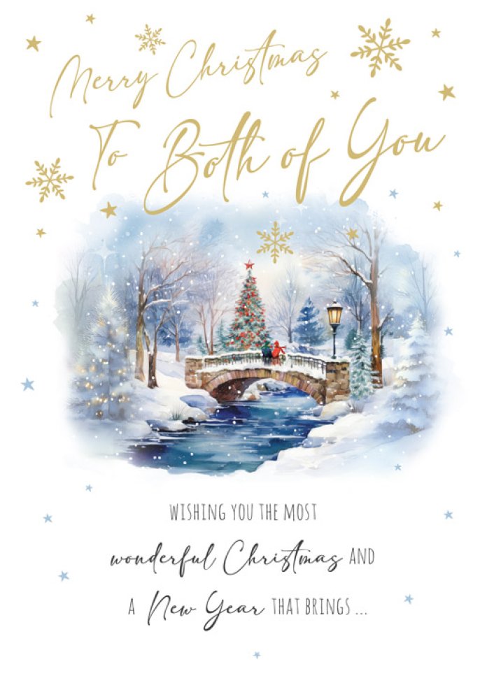 To both of you Christmas card- winter scene