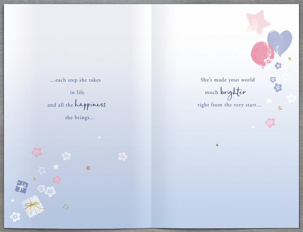 Granddaughter birthday card - Sentimental verse
