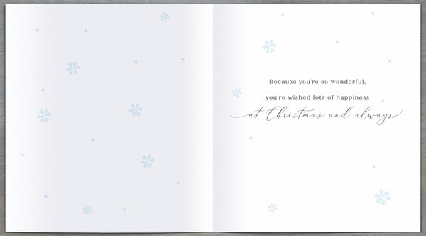 Godmother Christmas card - Xmas wreath