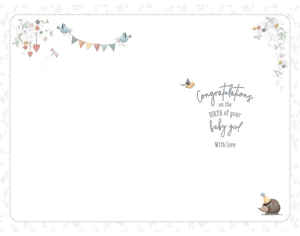 Me to you Birth of a baby girl card