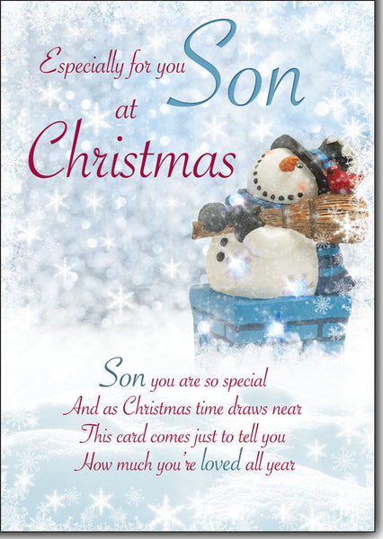 Son Christmas card - sentimental verse