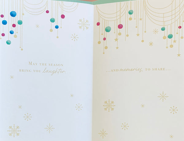Mum and Dad Christmas card - large card