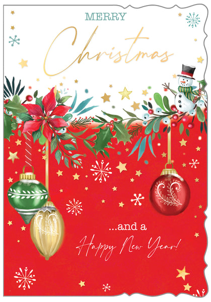 General Christmas card- Xmas baubles