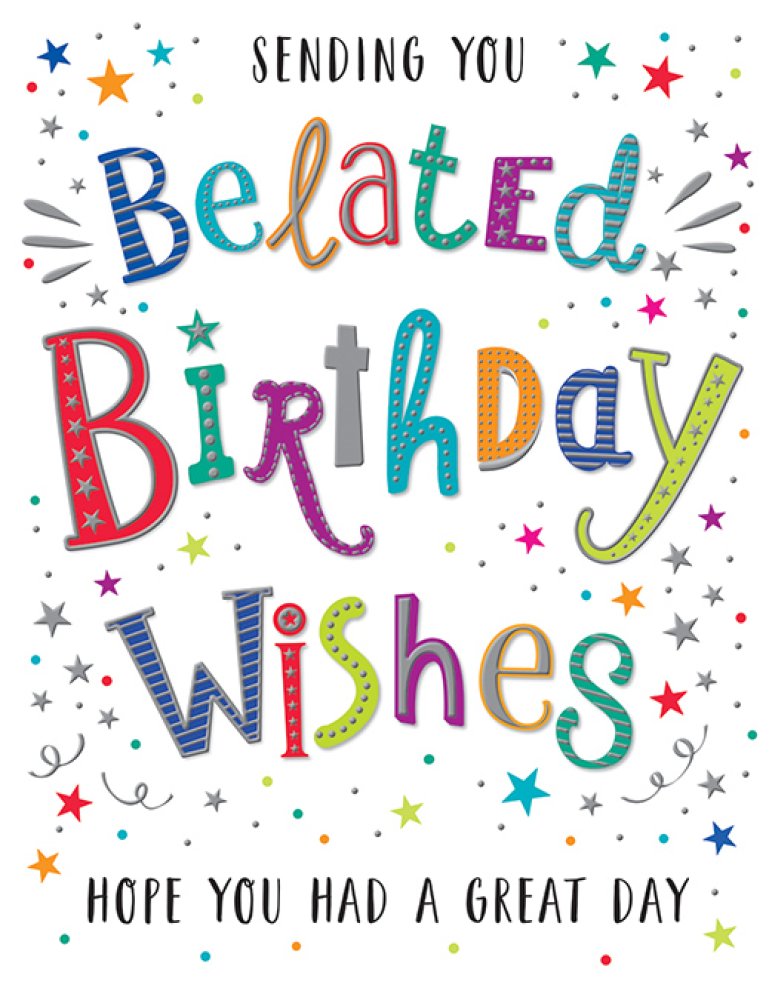 Belated birthday card- dazzles