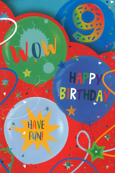Age 9 birthday card