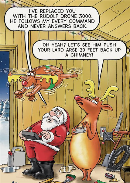 Funny Christmas card - AI Drones