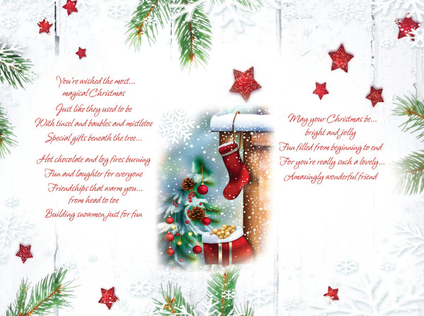 Friend Christmas card- Thoughtful verse