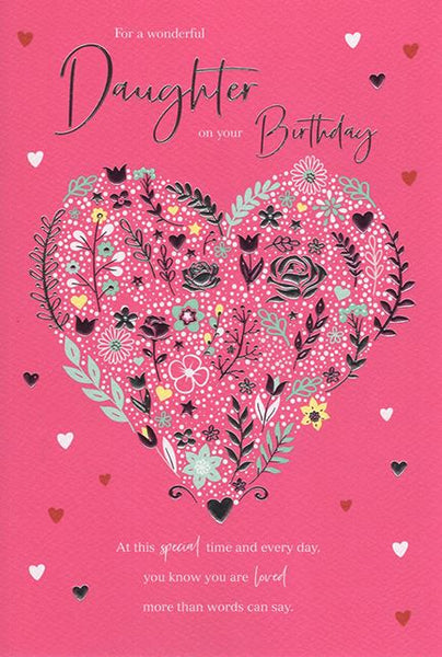 Daughter birthday card - sentimental verse