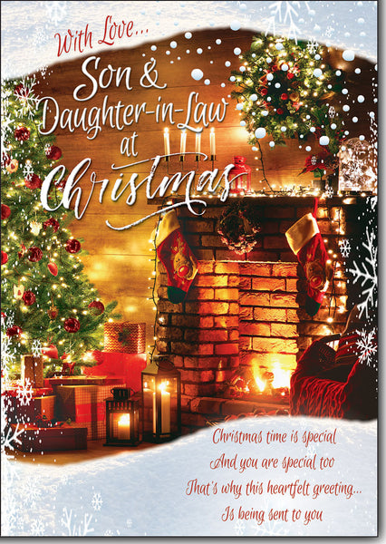 Son and Daughter-in-law Christmas card - loving verse