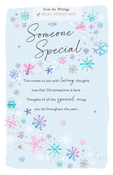 Someone special Christmas card- touching verse