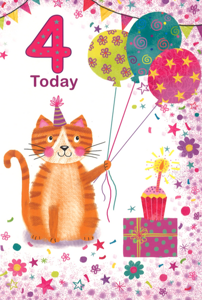 Age 4 birthday card