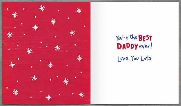 Daddy Christmas card - cute polar bears