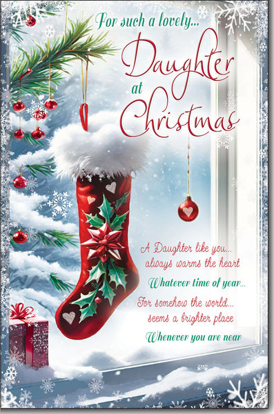 Daughter Christmas card - sentimental verse