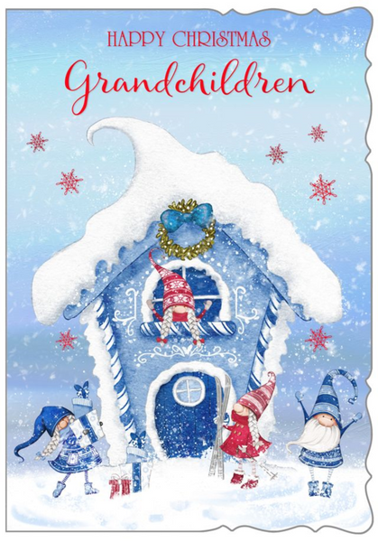 To Grandchildren Christmas card - gonk house
