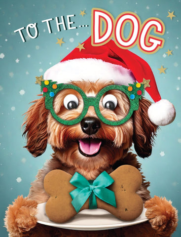 To the dog Christmas card - cute