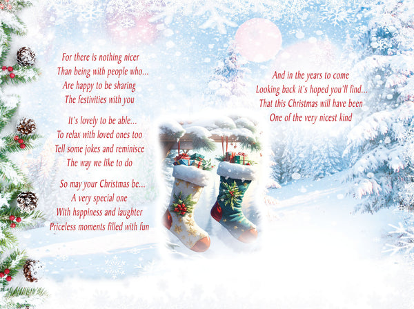Brother and Sister-in-law Christmas card - sentimental verse