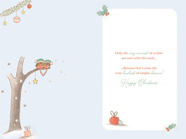 Sister and brother in law Christmas card - cute bears on couch