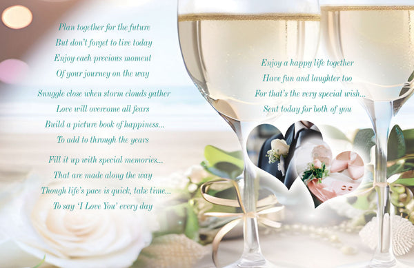Son and Daughter-in-law wedding day card - sentimental verse
