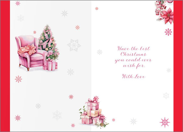 Niece Christmas card- festive home