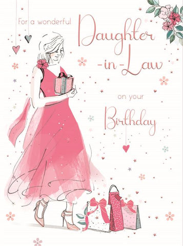 Daughter in law birthday card - birthday dress
