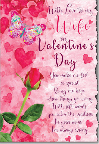 Wife Valentine’s Day card - loving verse