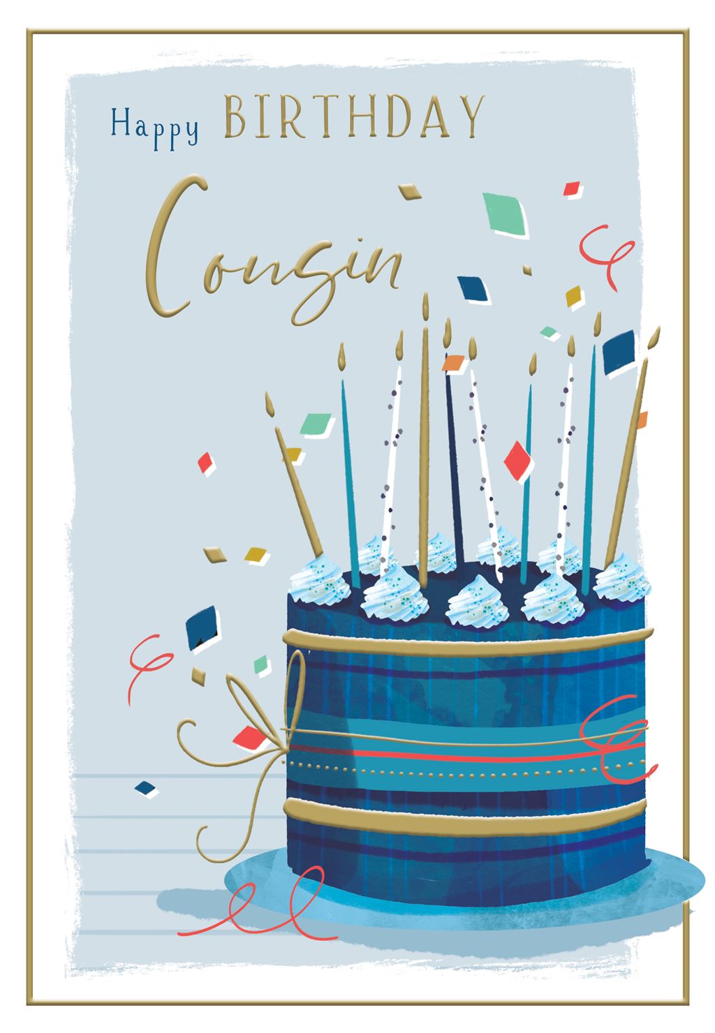 Cousin birthday card - birthday cake