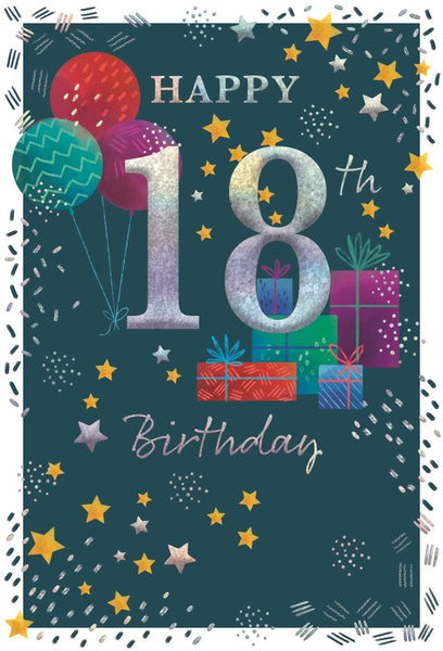 18th birthday card - birthday sparkles